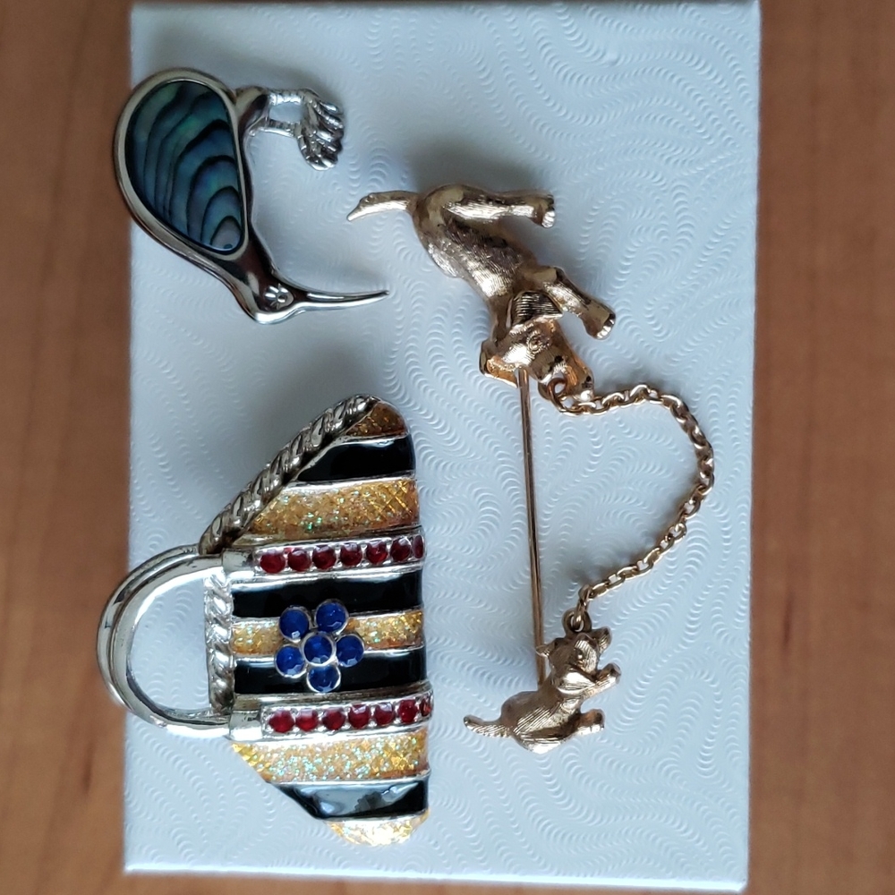 3 Brooches